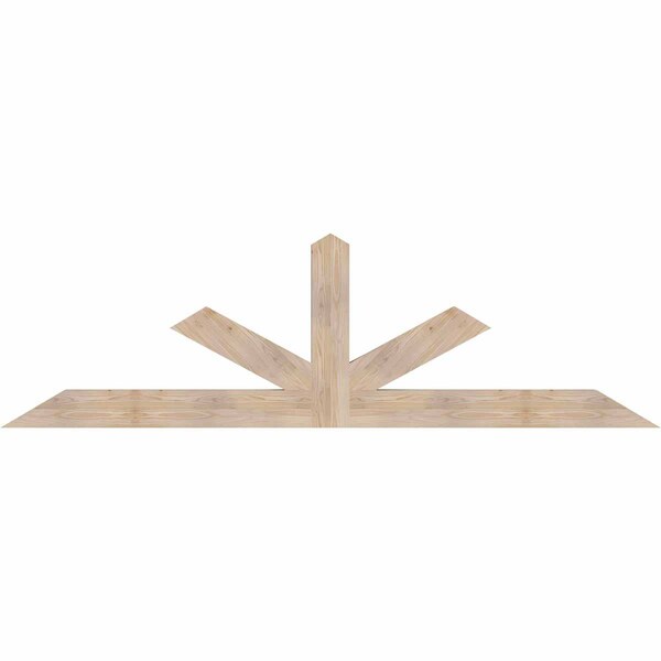 Ekena Millwork Saratoga Smooth Timber Gable Bracket, Douglas Fir, 96"W x 28"H x 3 1/2"D x 5 1/2"F, 7/12 Pitch GBW096X28X0406SAR00SDF - main